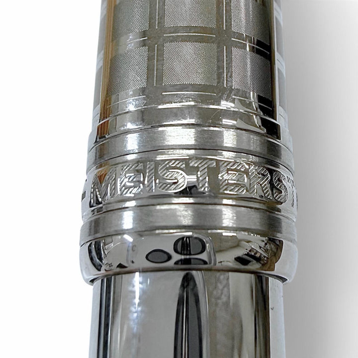 Very Good MONTBLANC fountain pen Meisterstück Solitaire Stainless Steel 2