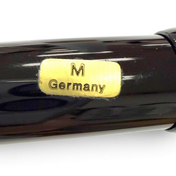 Excellent MONTBLANC fountain pen Meisterstückle Grand white star black 14K mens