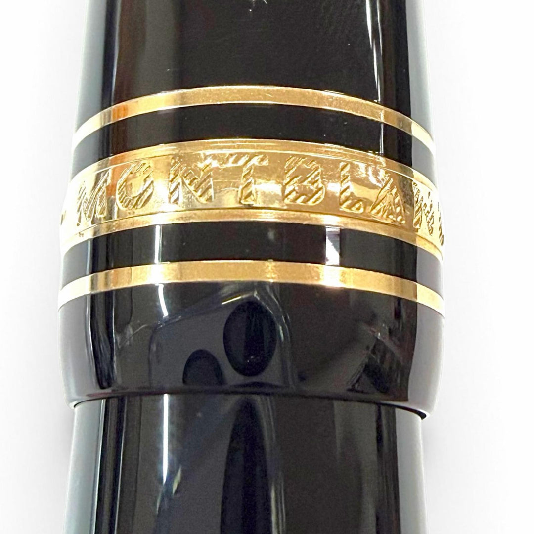 Excellent MONTBLANC fountain pen Meisterstückle Grand white star black 14K mens