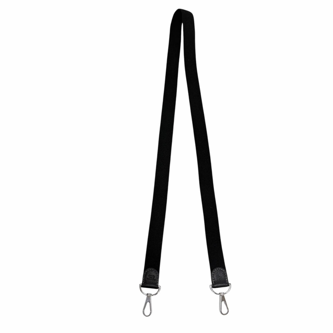 Great HERMES Shoulder strap For garden parties black canvas Women