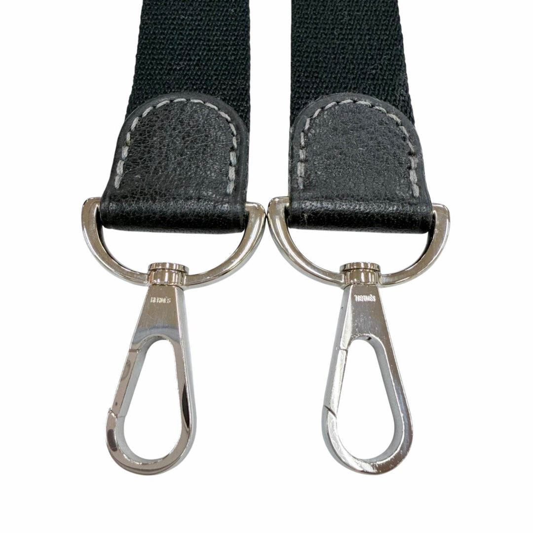 Great HERMES Shoulder strap For garden parties black canvas Women