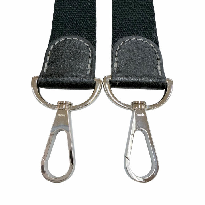 Great HERMES Shoulder strap For garden parties black canvas Women