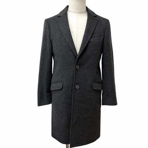 Pristine ETRO Chester coat Paisley lining pattern, astronaut gray cashmere
