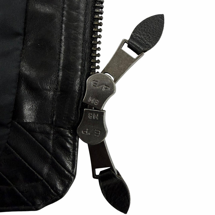 Great RALPH LAUREN Best Leather-trimmed zip-up sheepskin black Sheep leather M