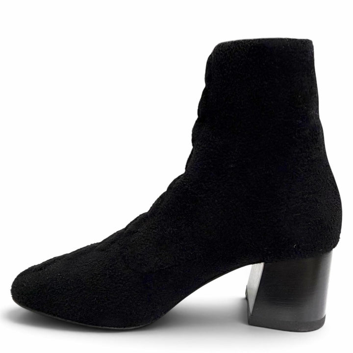 Pristine HERMES Ankle boots VOLVER Exlibris Sock Boots Knit Short Boots black 36