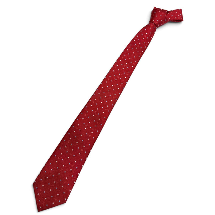 Excellent LOUIS VUITTON tie Monogram Dot Pattern Cravat Rouge silk mens M77092