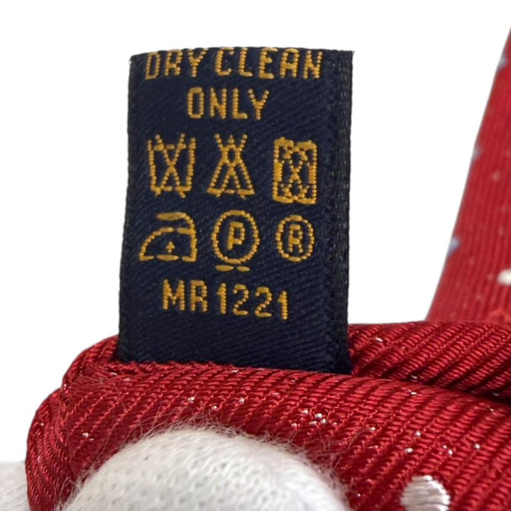 Excellent LOUIS VUITTON tie Monogram Dot Pattern Cravat Rouge silk mens M77092