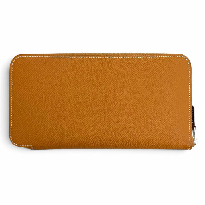 Pristine HERMES Purse Azap Long Silk In Zip Around Epsom Leather Women