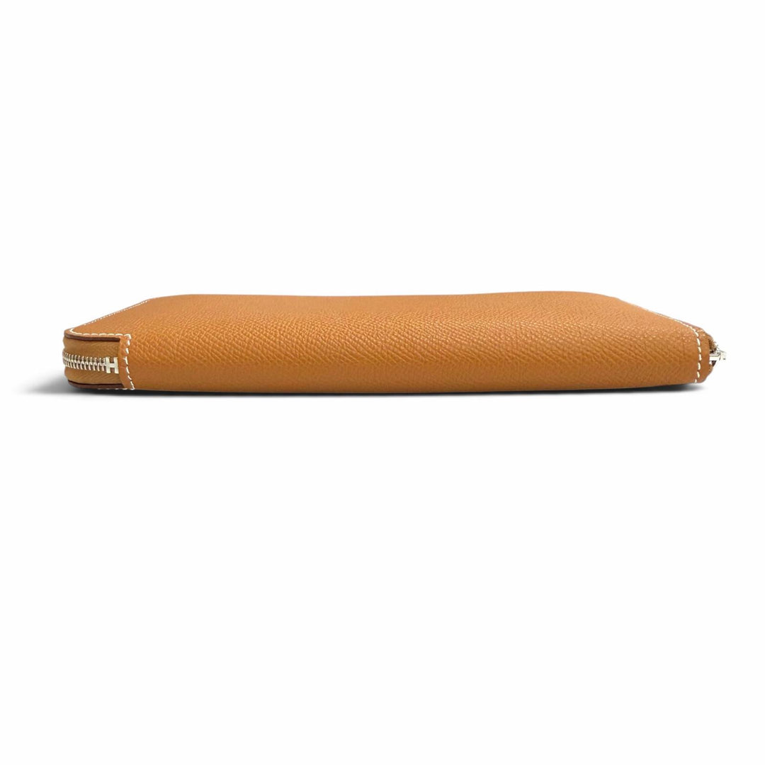 Pristine HERMES Purse Azap Long Silk In Zip Around Epsom Leather Women