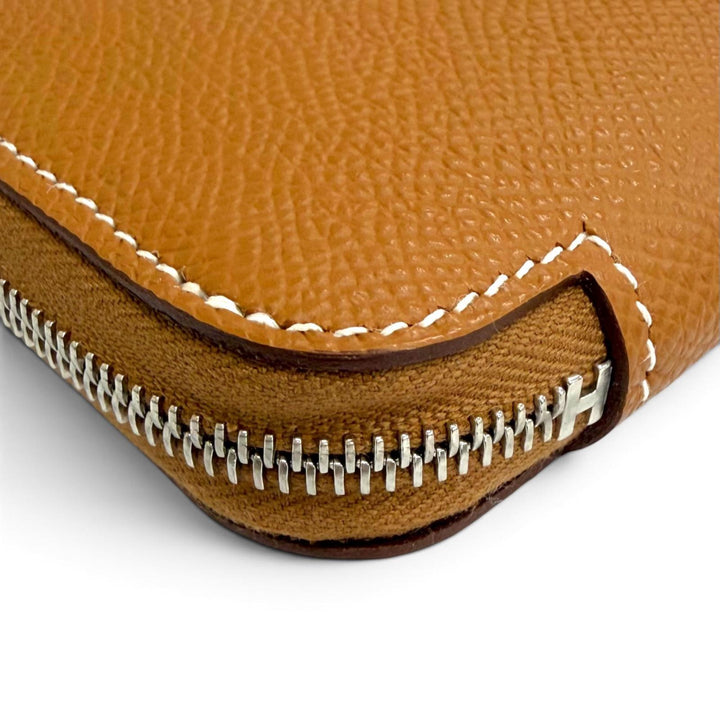 Pristine HERMES Purse Azap Long Silk In Zip Around Epsom Leather Women