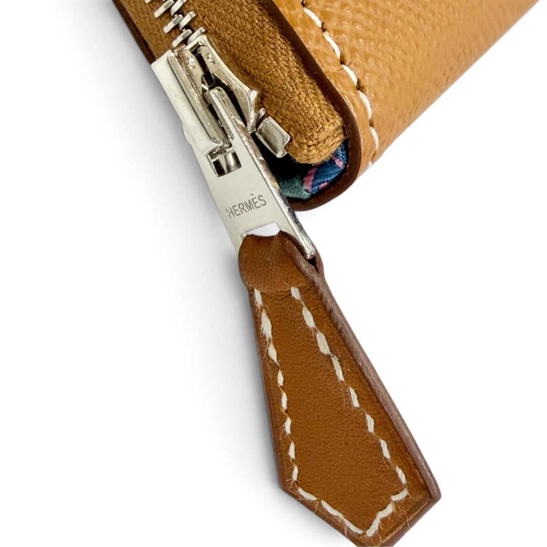 Pristine HERMES Purse Azap Long Silk In Zip Around Epsom Leather Women