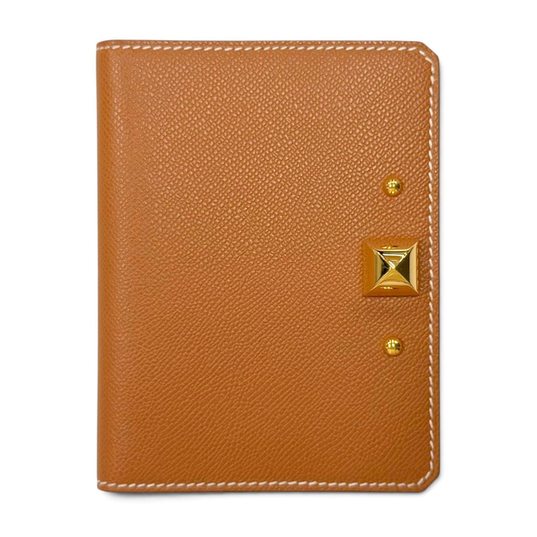 Excellent HERMES Card Case Medall Card Case Bifold Wallet Pass Case Business