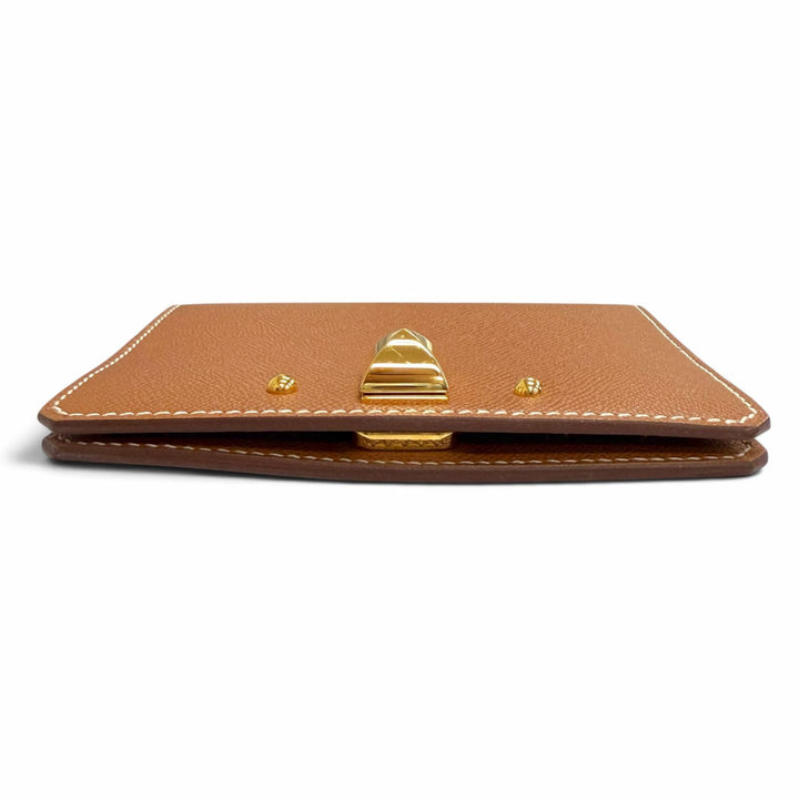 Excellent HERMES Card Case Medall Card Case Bifold Wallet Pass Case Business