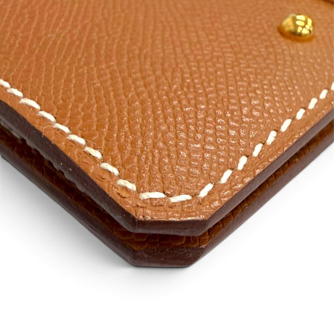 Excellent HERMES Card Case Medall Card Case Bifold Wallet Pass Case Business