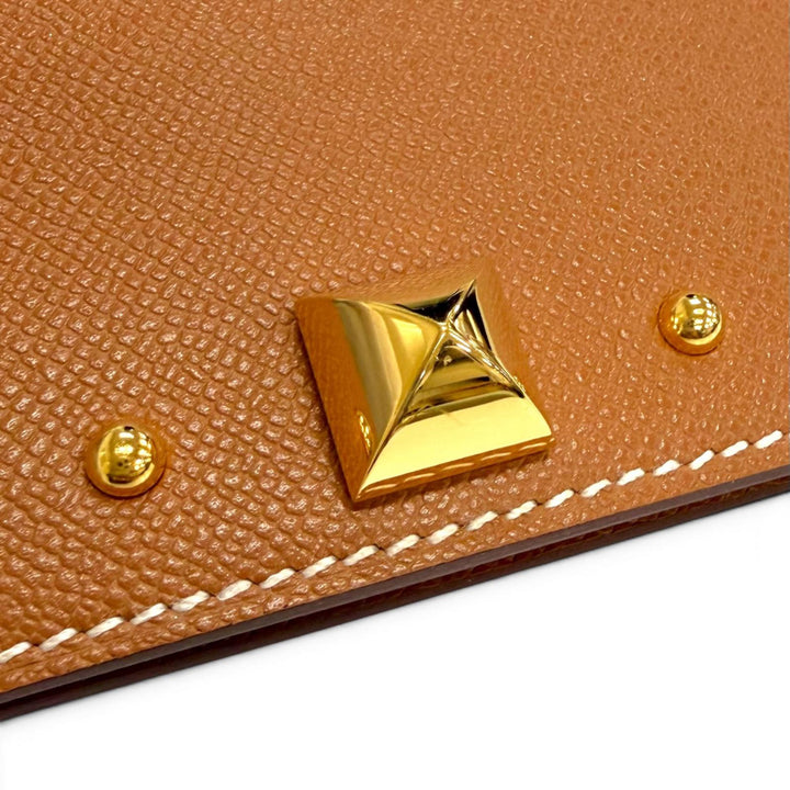 Excellent HERMES Card Case Medall Card Case Bifold Wallet Pass Case Business