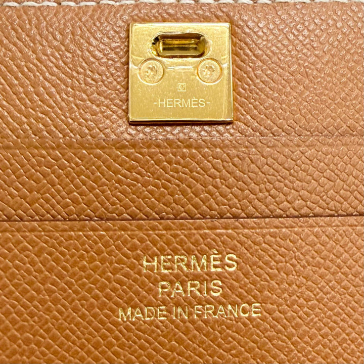 Excellent HERMES Card Case Medall Card Case Bifold Wallet Pass Case Business