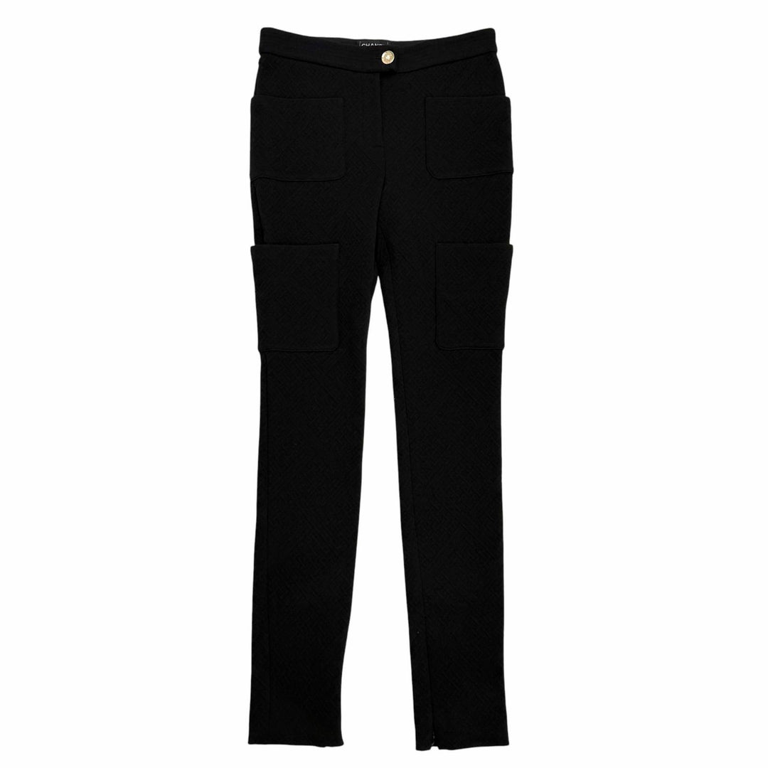 Excellent CHANEL Pants black wool Women 36 23B P75495V67253