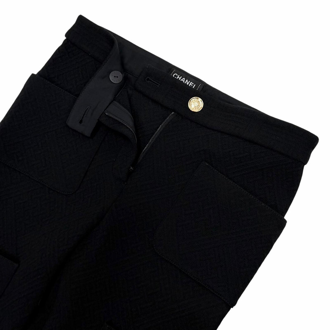 Excellent CHANEL Pants black wool Women 36 23B P75495V67253