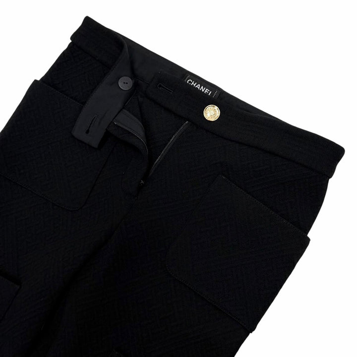 Excellent CHANEL Pants black wool Women 36 23B P75495V67253