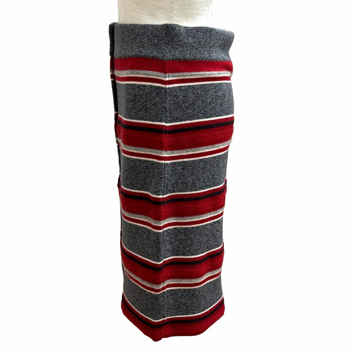 Excellent CHANEL Tight Skirt COCO Mark Button Border cashmere 36 P49747K06278