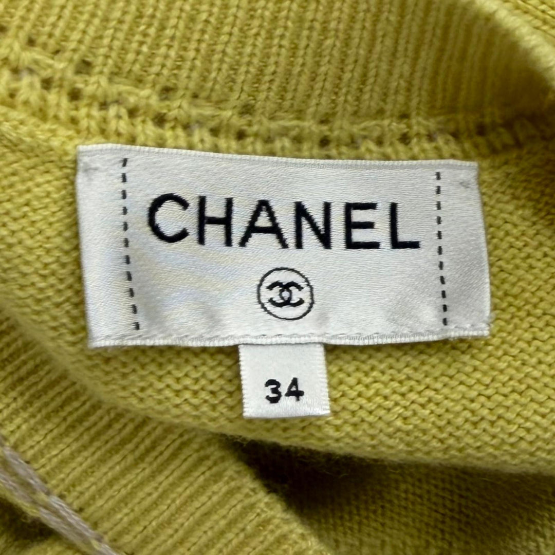 Excellent CHANEL Tunic yellow cashmere Women 34 P76434K10983