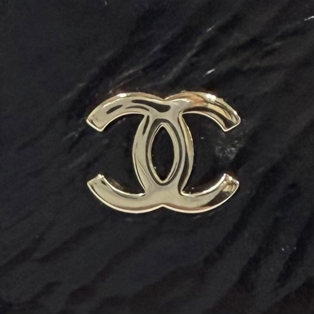 Pristine CHANEL pumps COCO Mark Belt Design Leather black leather 36 22A G39110