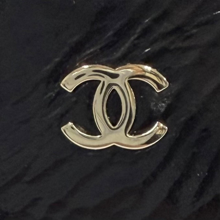 Pristine CHANEL pumps COCO Mark Belt Design Leather black leather 36 22A G39110