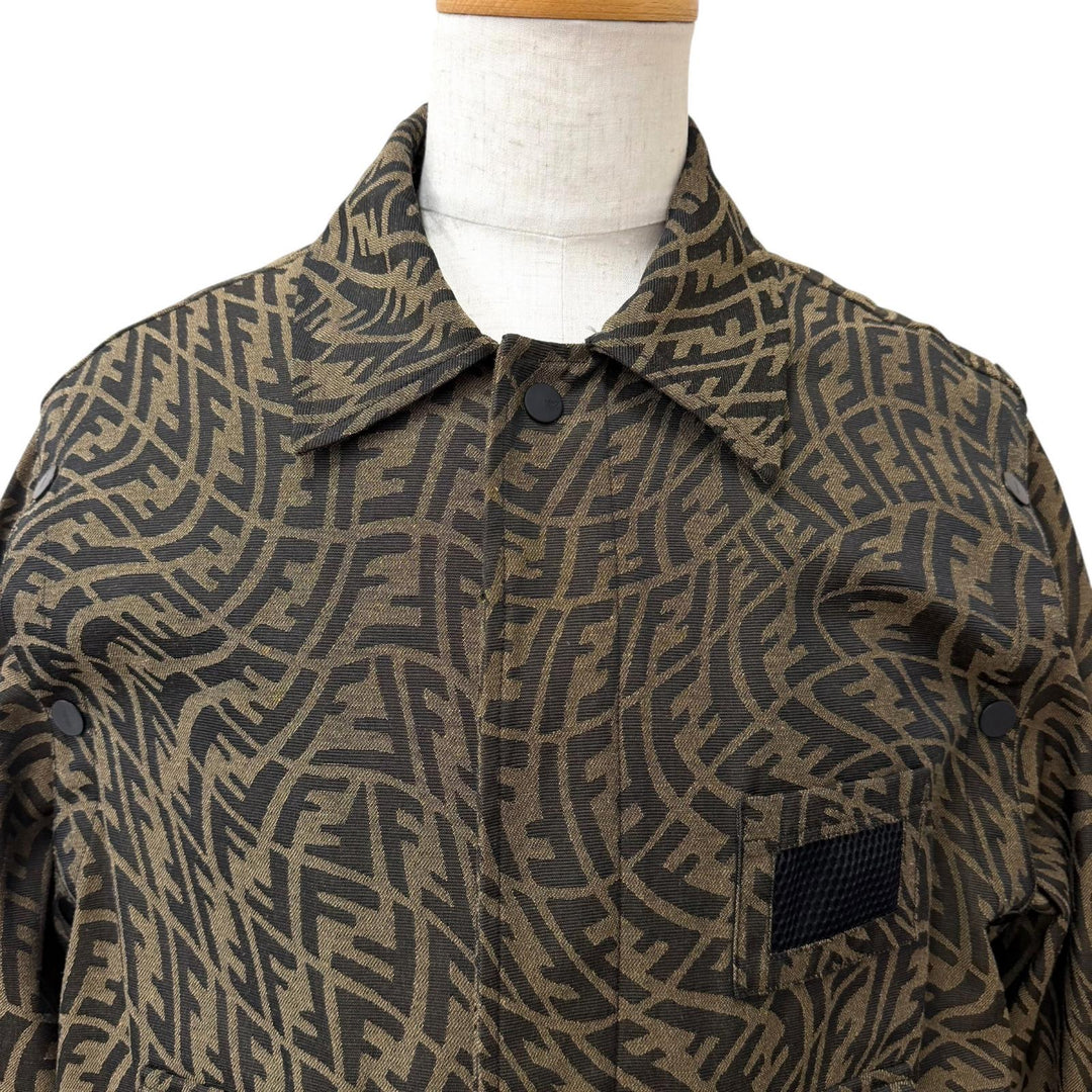 Excellent FENDI Jacket FF Vertigo 2-Way Detachable Jacket beige 50