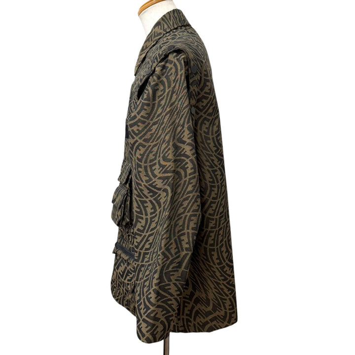 Excellent FENDI Jacket FF Vertigo 2-Way Detachable Jacket beige 50