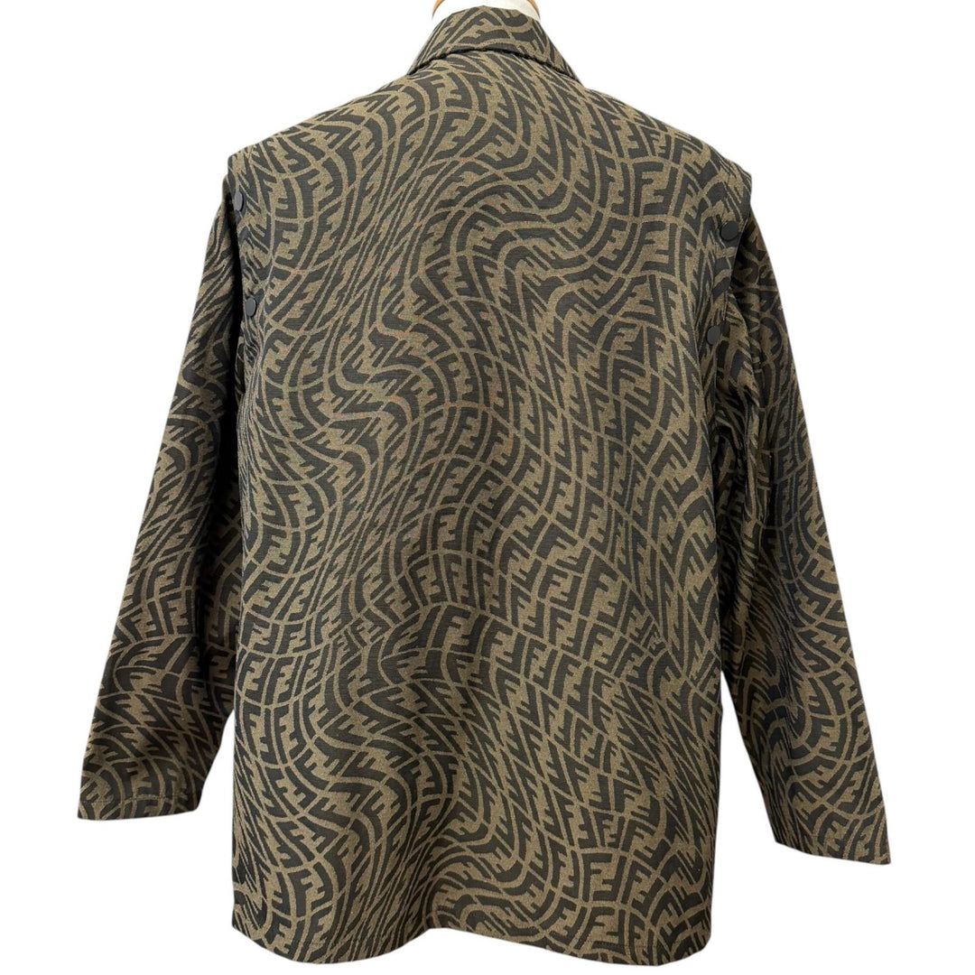 Excellent FENDI Jacket FF Vertigo 2-Way Detachable Jacket beige 50