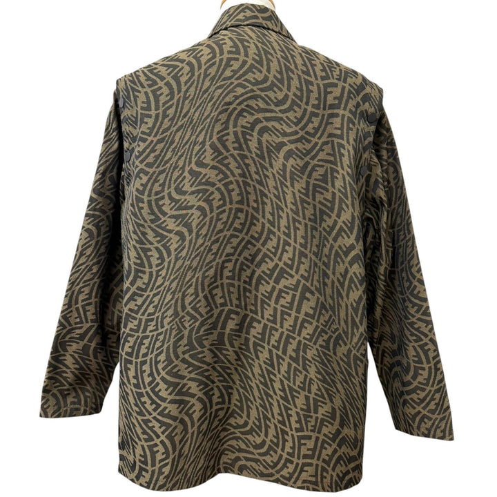 Excellent FENDI Jacket FF Vertigo 2-Way Detachable Jacket beige 50