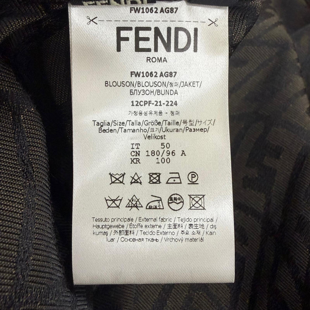 Excellent FENDI Jacket FF Vertigo 2-Way Detachable Jacket beige 50