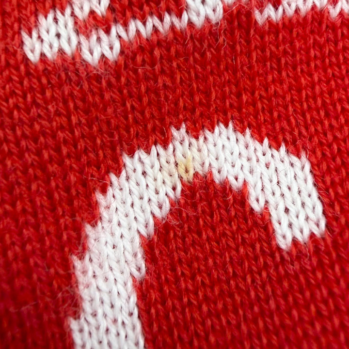 Excellent BALENCIAGA sweater Logo print crew neck long-sleeve knit Red