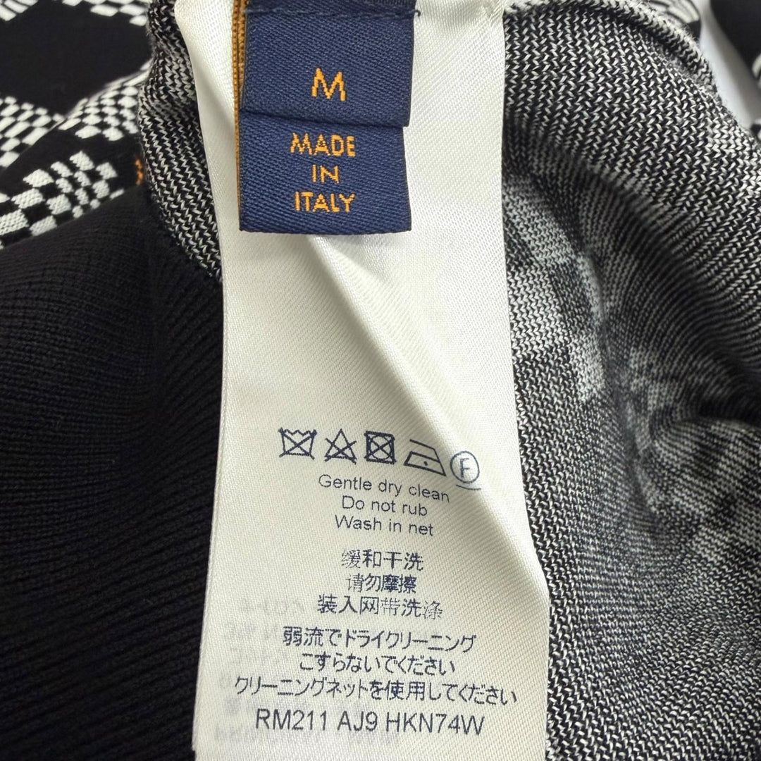 Excellent LOUIS VUITTON sweater Distorted Damier Crew Neck Long Sleeve