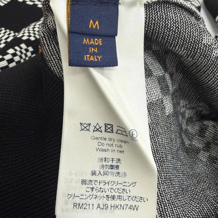 Excellent LOUIS VUITTON sweater Distorted Damier Crew Neck Long Sleeve