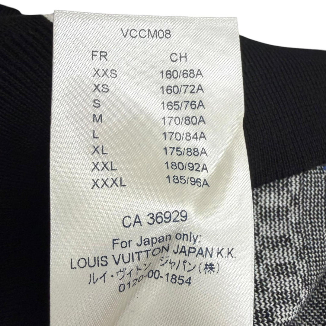 Excellent LOUIS VUITTON sweater Distorted Damier Crew Neck Long Sleeve