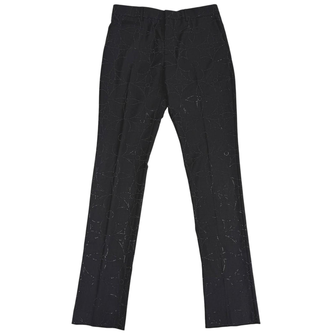 Pristine LOUIS VUITTON slacks Monogram Beaded Single Trousers gray