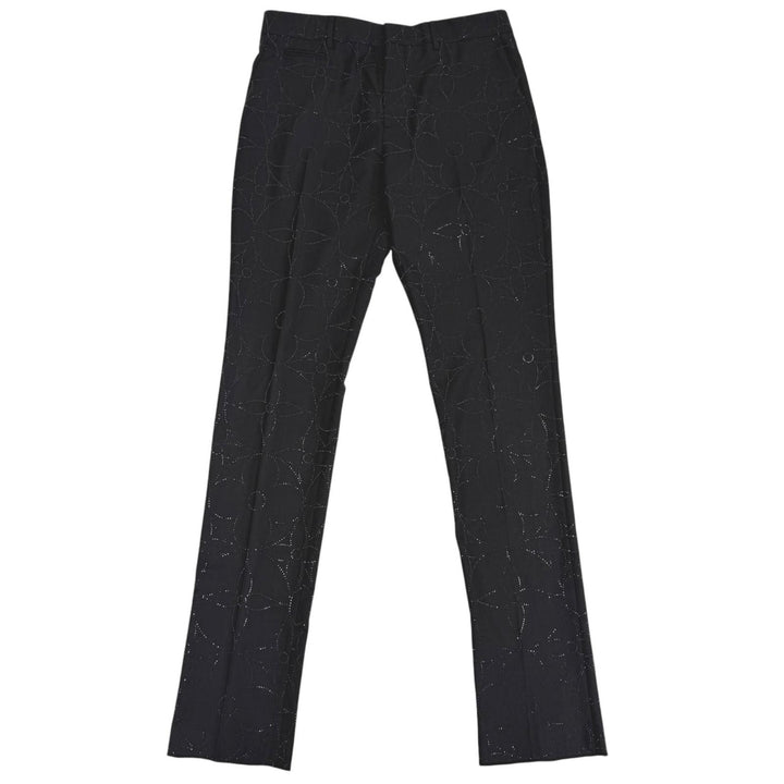 Pristine LOUIS VUITTON slacks Monogram Beaded Single Trousers gray