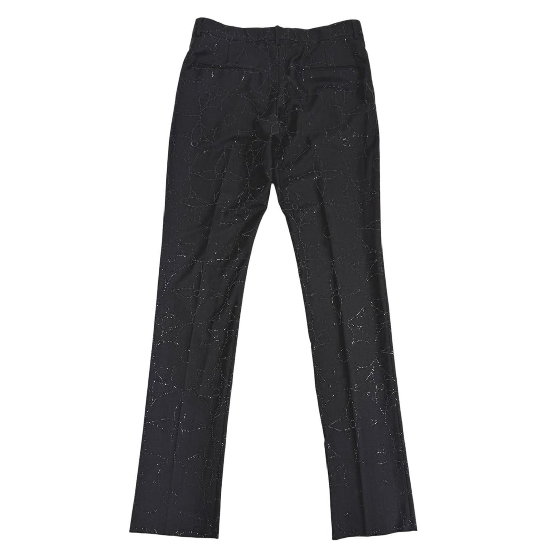 Pristine LOUIS VUITTON slacks Monogram Beaded Single Trousers gray