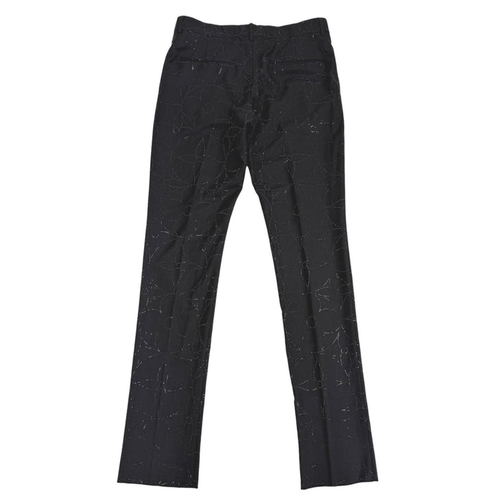 Pristine LOUIS VUITTON slacks Monogram Beaded Single Trousers gray