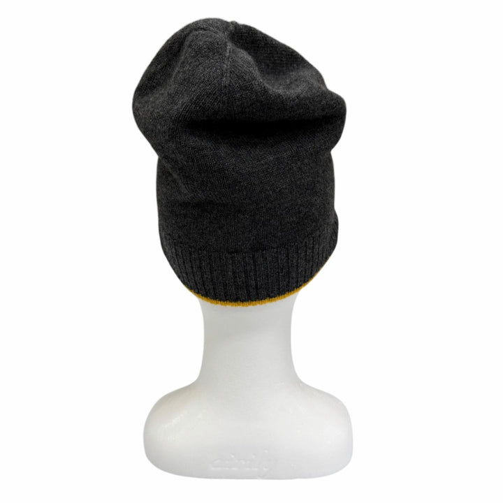 Great HERMES Knit cap Hugo Serie Metal Reversible cashmere Women M