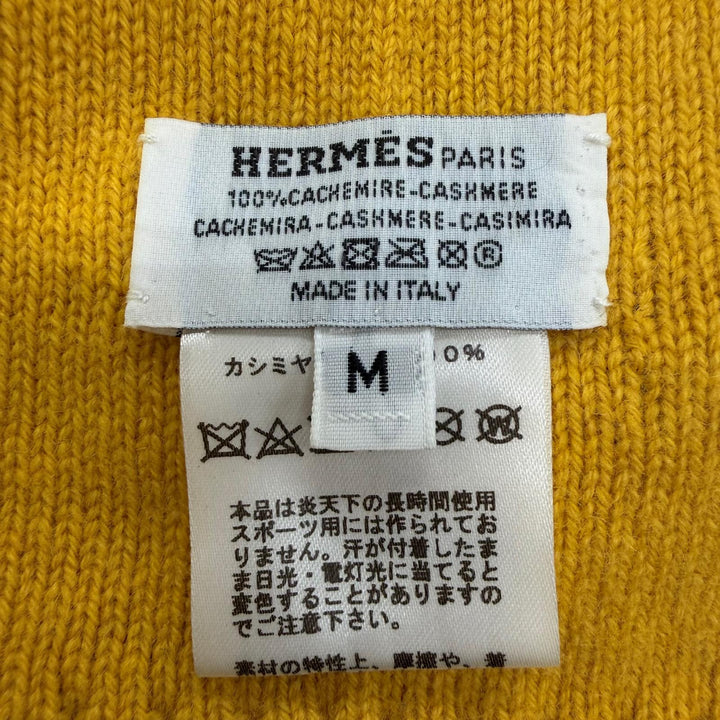 Great HERMES Knit cap Hugo Serie Metal Reversible cashmere Women M