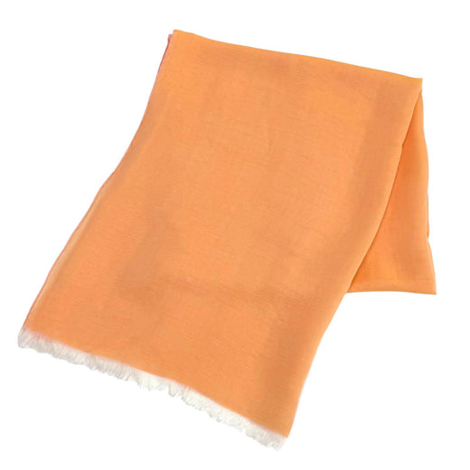 Great HERMES Stall Reversible H-logo sheer fringe pink silk Women