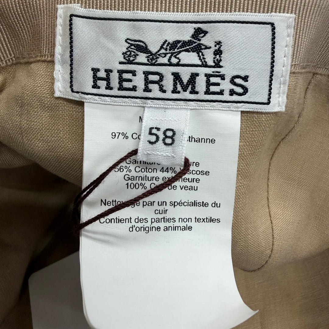Pristine HERMES cap Casquette Miles Jacron H Craft Crude Cell