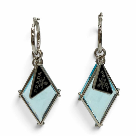 Excellent PRADA Pierce Bluegrass Triangle with logo blue Women