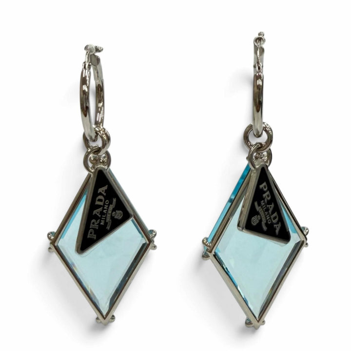 Excellent PRADA Pierce Bluegrass Triangle with logo blue Women