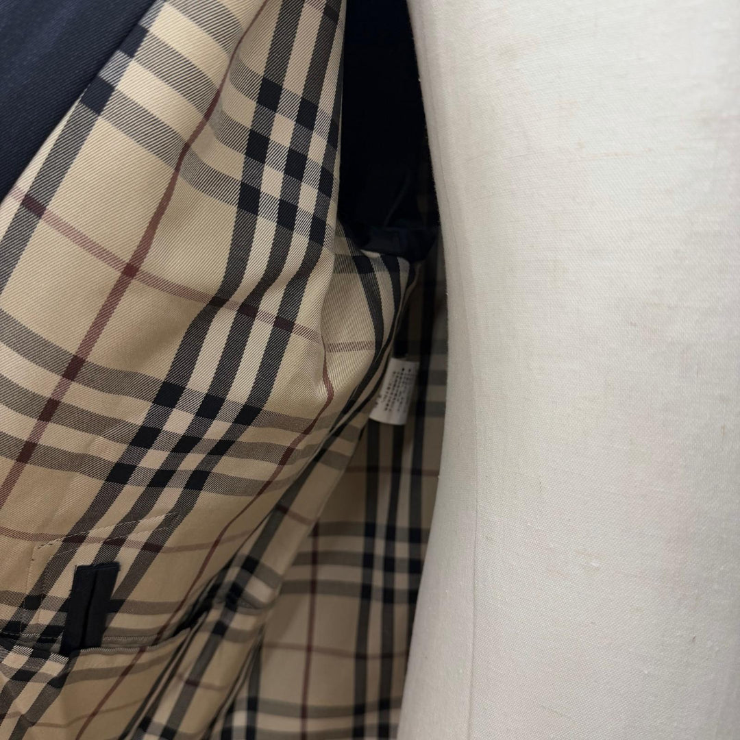 Excellent BURBERRY LONDON coat Dark navy wool mens