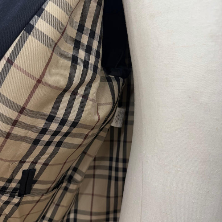 Excellent BURBERRY LONDON coat Dark navy wool mens