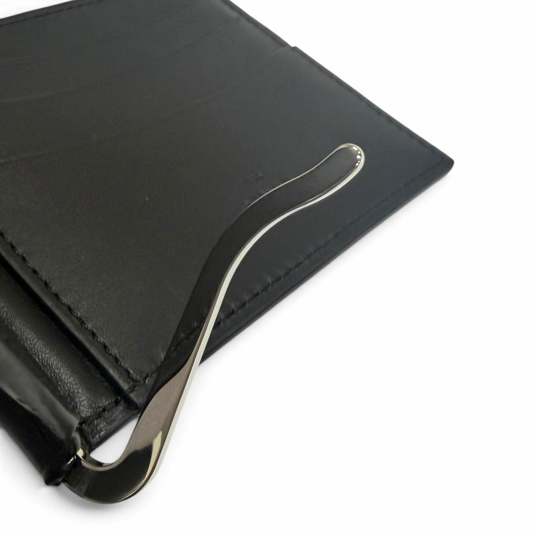 Pristine BERLUTI Money clip Figure Coin Flap Compact Nero Grigio leather mens