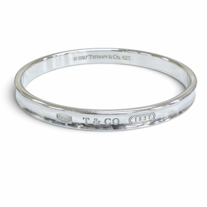 Great TIFFANY&Co. Bangle Narrow Bangle Silver 925 Women